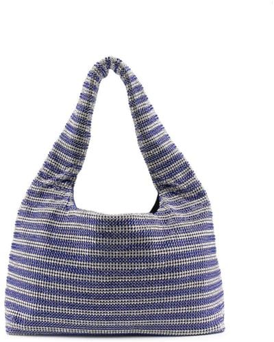 Kara Crystal-embellished Tote Bag - Blue