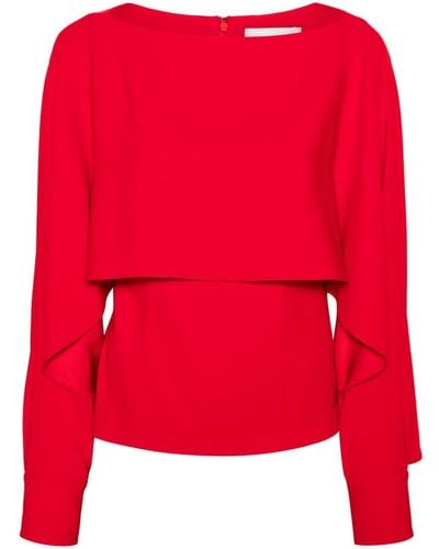 Roland Mouret Blouse à design superposé - Rouge