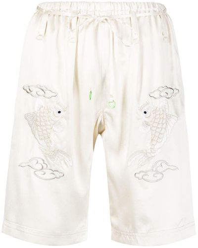 Alexander Wang Embroidered-design Shorts - Natural