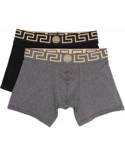 Versace Set aus zwei Shorts mit Logo-Bund - Schwarz