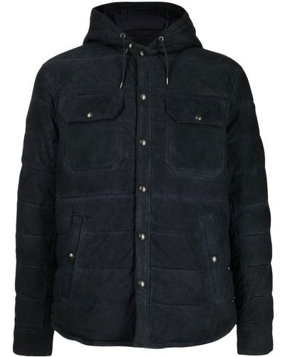Polo Ralph Lauren Hooded Suede Field Jacket - Black
