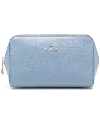 Furla Trousse de toilette Continental en cuir - Bleu