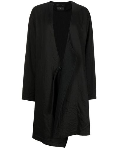 Y's Yohji Yamamoto Manteau à design ouvert - Noir