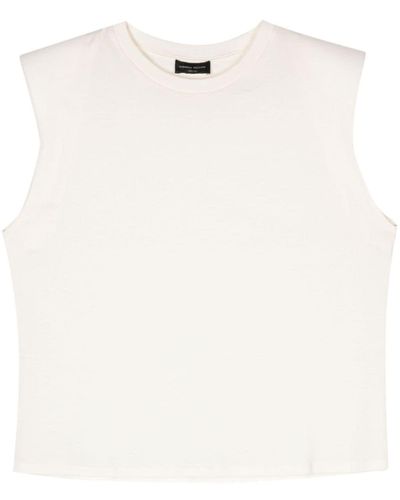 Roberto Collina Shoulder-pads Cotton T-shirt - White