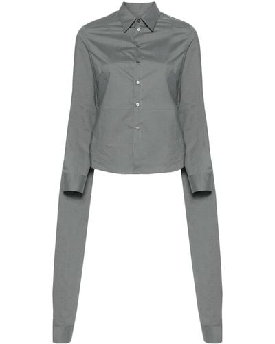 MM6 by Maison Martin Margiela Double-Sleeves Cotton Shirt - Grey