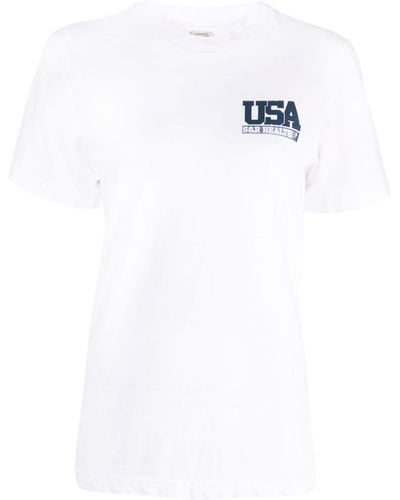 Sporty & Rich グラフィック Tシャツ - ホワイト