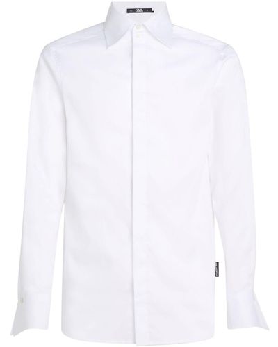 Karl Lagerfeld Essential Collar-detail Shirt - White