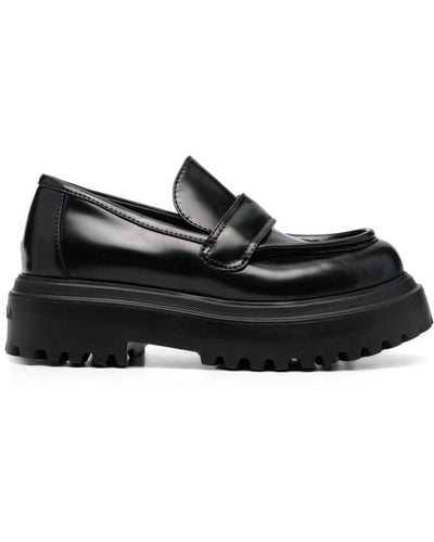Le Silla Ranger Slip-on Loafers - Black