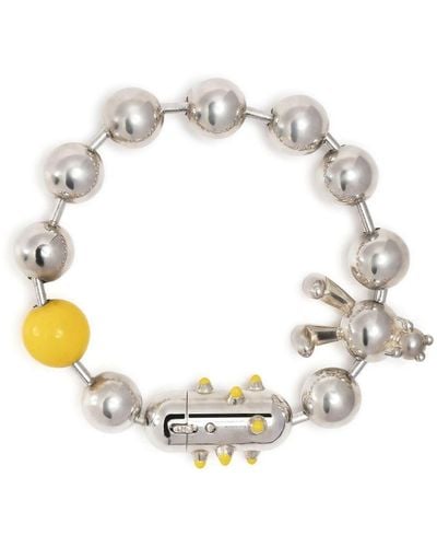 Natasha Zinko Bunny Ball-chain Bracelet - Metallic