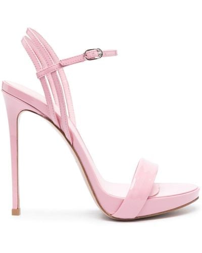 Le Silla Gwen Sandalen aus Lackleder 120mm - Pink