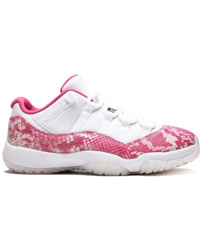 Nike Air 11 Retro Low "pink Snakeskin" Sneakers - White
