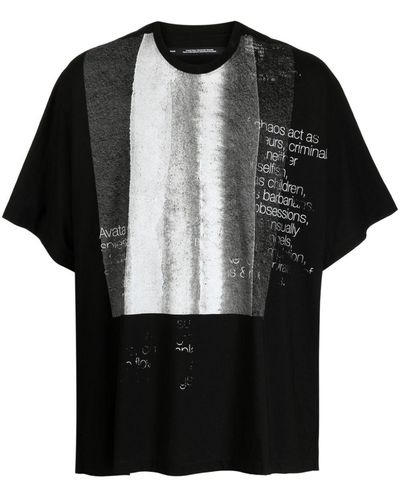 Julius T-shirt en coton à imprimé graphique - Noir