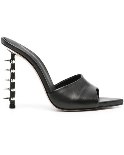 Le Silla Jagger 120mm Leather Mules - Black