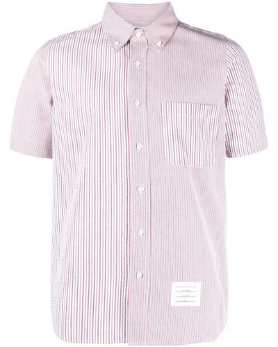 Thom Browne Funmix Striped Shirt - Pink