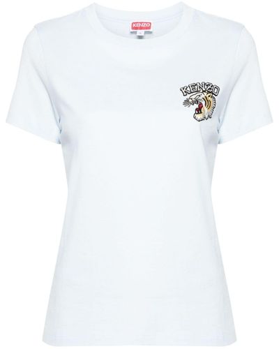 KENZO T-Shirt mit Tiger Varsity-Patch - Weiß