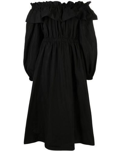 Ulla Johnson Adelina Off-shoulder Ruffled Dress - Black