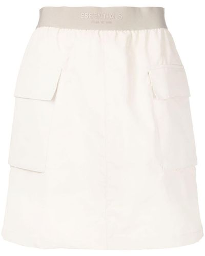 Fear Of God A-line Cargo Mini Skirt - White