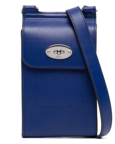 Mulberry Mini Antony Leather Messenger Bag - Blue