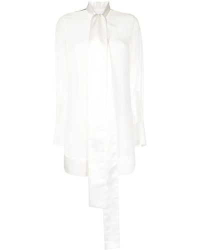 Givenchy Robe courte à col noué - Blanc