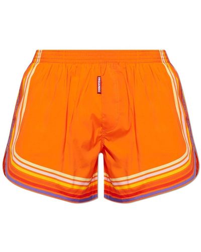 DSquared² Costume da bagno a righe arcobaleno - Arancione