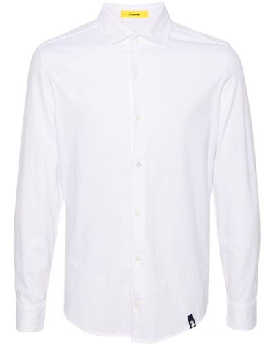 Drumohr Classic-collar Cotton Shirt - White