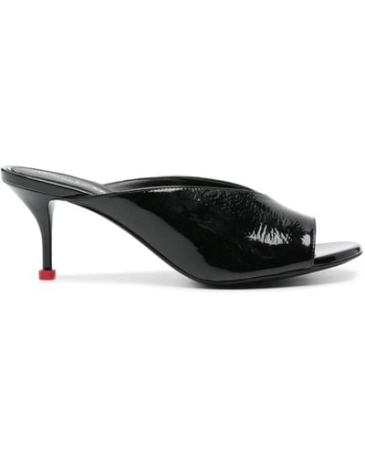 Alexander McQueen Sandalen aus Lackleder 70mm - Schwarz