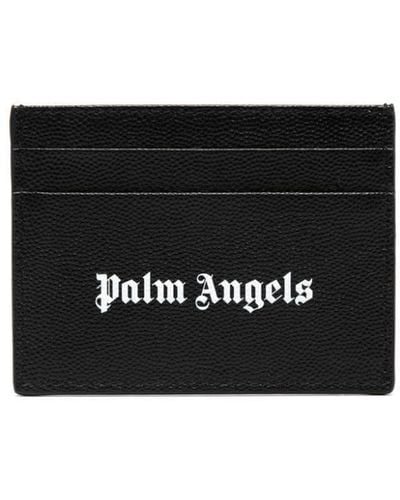 Palm Angels Leather Credit Card Casa - Black