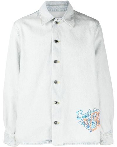 Off-White c/o Virgil Abloh Denim Overhemd - Blauw