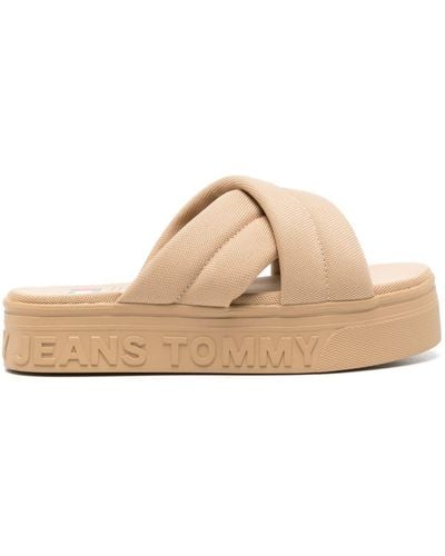 Tommy Hilfiger Sandali slides con logo goffrato - Neutro