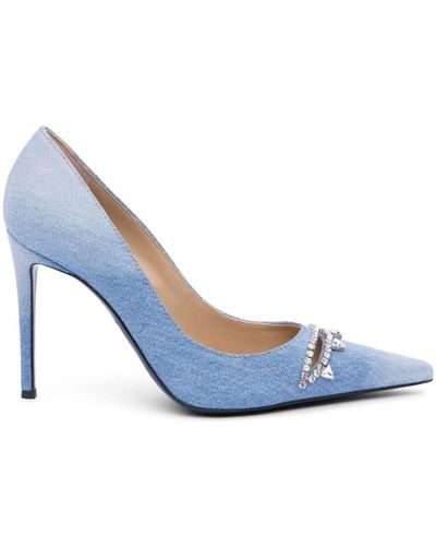 Area Jeans-Pumps mit Cut-Outs - Blau