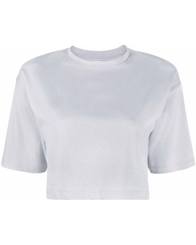 Loulou Studio Gupo Cropped Short-sleeve T-shirt - Gray