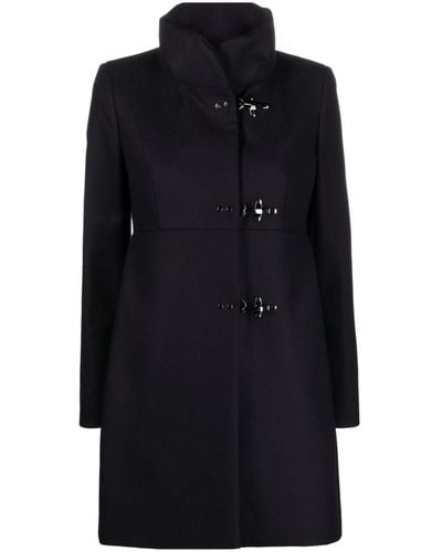 Fay Romantic Single-breasted Duffle Coat - Black