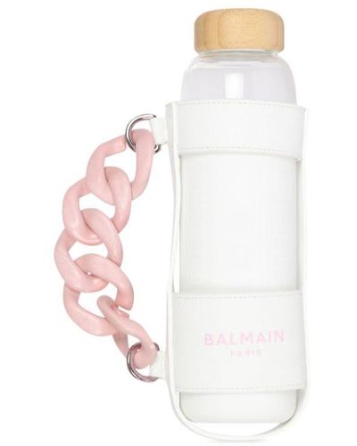 Balmain X Evian porte-bouteille à logo - Blanc