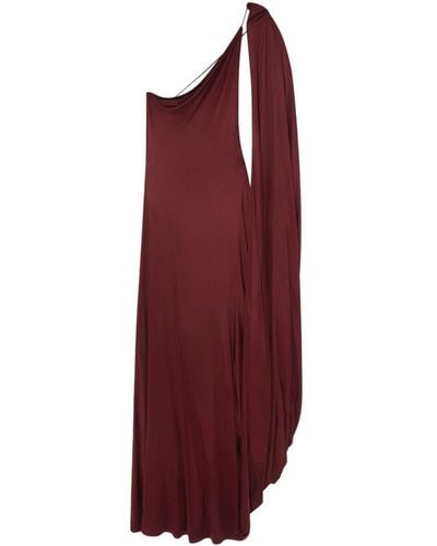 Stella McCartney Asymmetrisches One-Shoulder-Kleid aus Satin - Rot