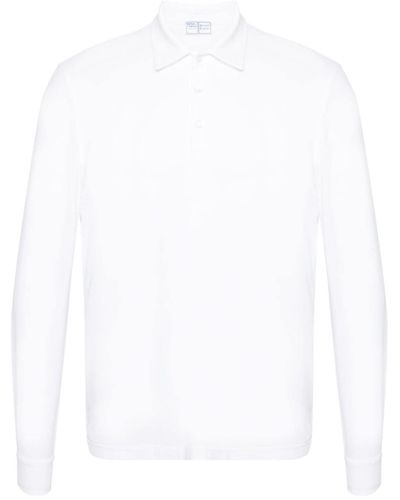 Fedeli Alby Long-sleeve Polo Shirt - White