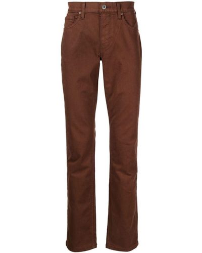 PAIGE Federal Straight-leg Jeans - Brown