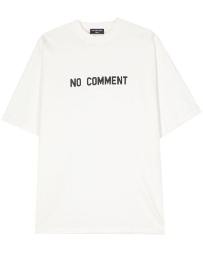 Balenciaga Slogan-print Cotton T-shirt - White