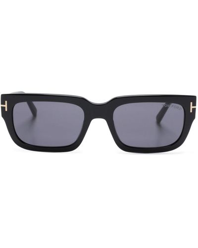 Tom Ford Ezra Rectangle-frame Sunglasses - Grey