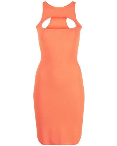 DSquared² Cut-out Sleeveless Dress - Orange