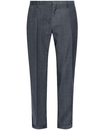 Paul Smith Check-pattern Tailored Pants - Blue