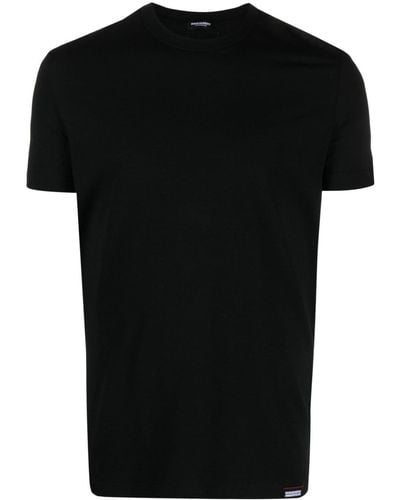 DSquared² T-Shirt mit Logo-Patch - Schwarz