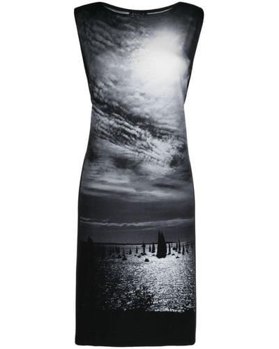 agnès b. Tablier Boat-neck Dress - Black