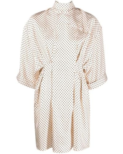 Lanvin Kleid mit Polka Dots - Natur