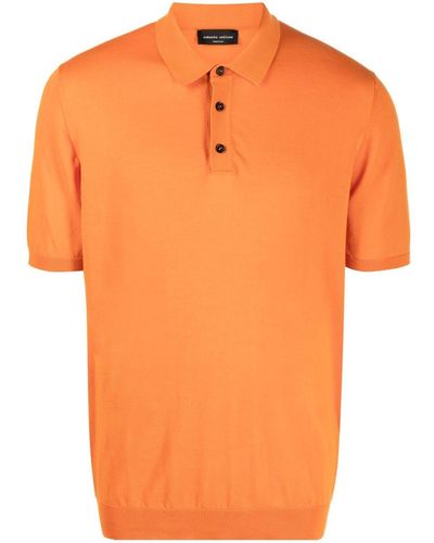 Roberto Collina Katoenen Poloshirt - Oranje