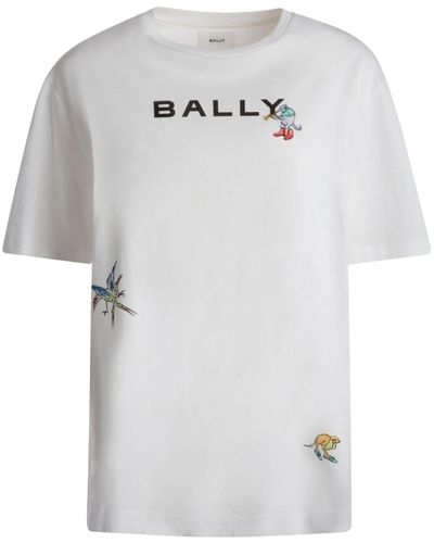 Bally T-Shirt mit Logo-Print - Weiß
