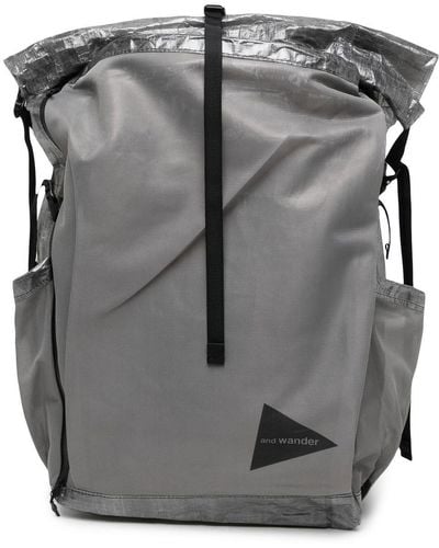 and wander Dyneema Logo-patch Backpack - Gray