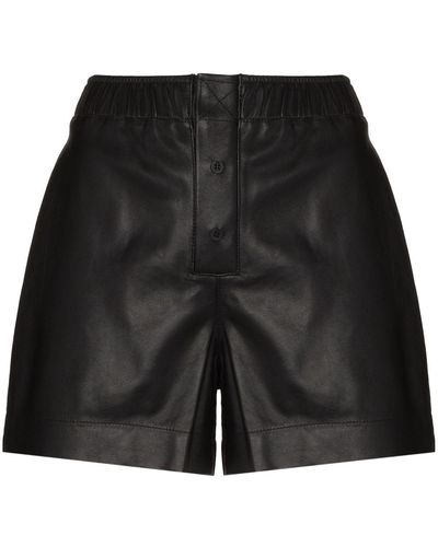 RTA Maddy Leather Shorts - Black