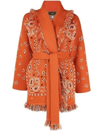 Alanui Cardigan in lana - Arancione