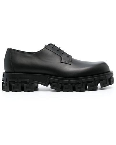 Versace Chaussures lacées à semelle épaisse - Noir