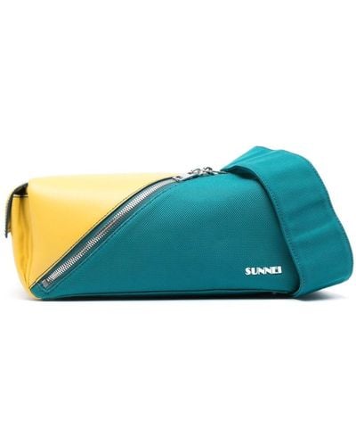 Sunnei Labauletto Colour-block Crossbody Bag - Blue